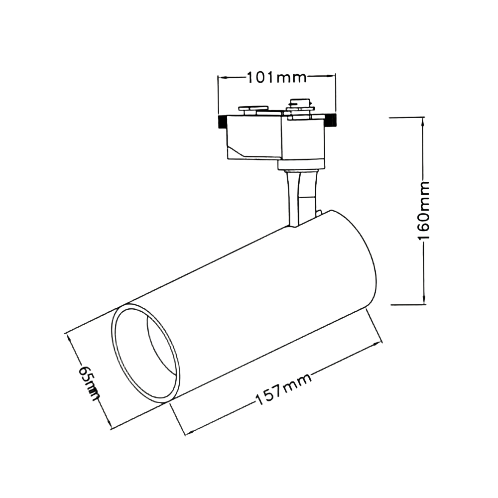 Projetor de Calha LED Monofásico 20W Branco 2000LM