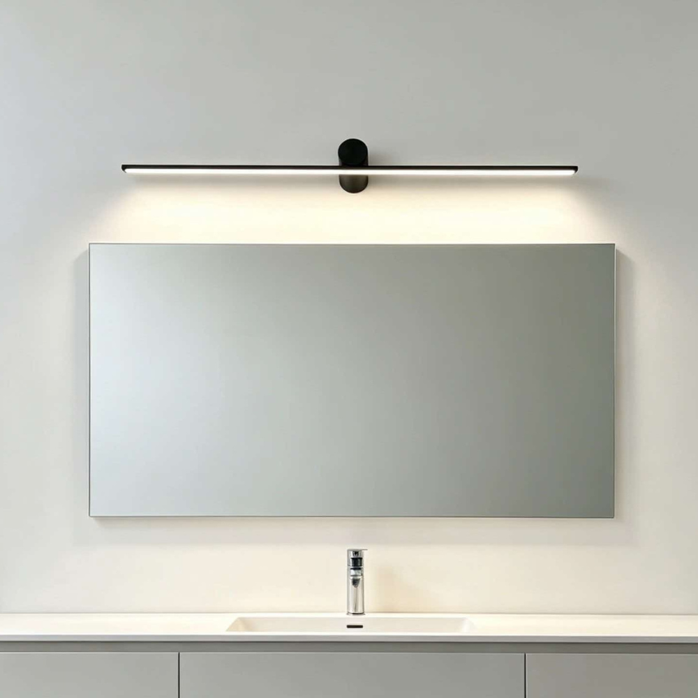 Aplique de Parede LED Linear Para Espelho 10W CCT Preto LED7