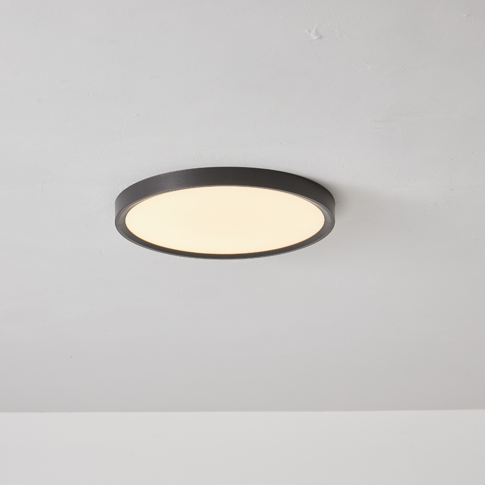 Plafon Slim Redondo Preto 18W 1800LM CCT Ø230mm IP44 LED7