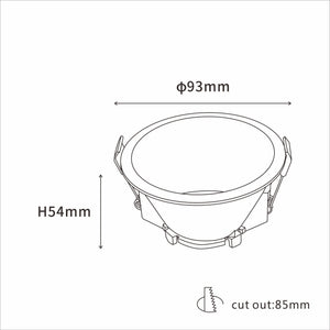 Aro Redondo Downlight p/ Lâmpadas GU10 - iLed7.com