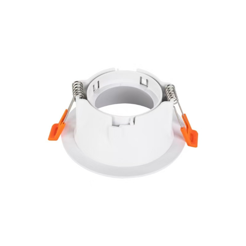 Aro Redondo Downlight Branco Fixo p/ Lâmpadas GU10 em PVC