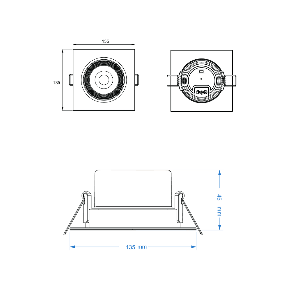 Downlight LED Redondo 12W Branco CCT 1050lm Ø120mm - iLed7.com
