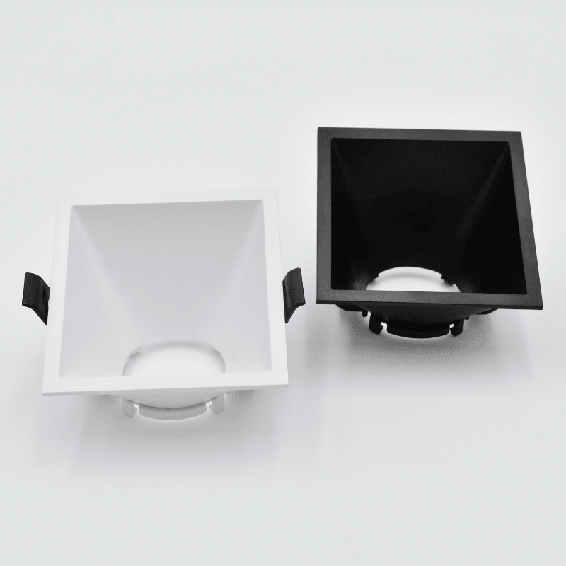 Aro Quadrado Downlight p/ Lâmpadas GU10 - iLed7.com