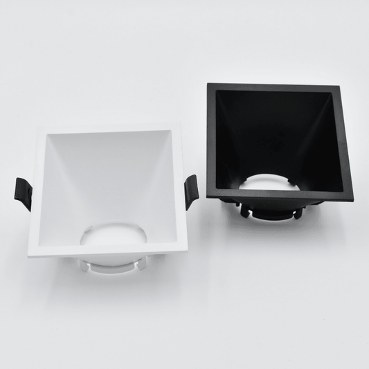 Aro Quadrado Downlight p/ Lâmpadas GU10 - iLed7.com