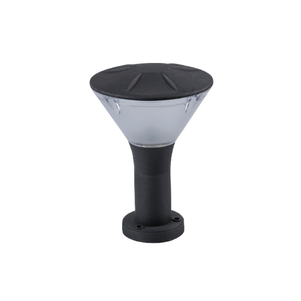 Poste Mini Jardim Cinza P/ Lâmda E27 IP54 - iLed7.com