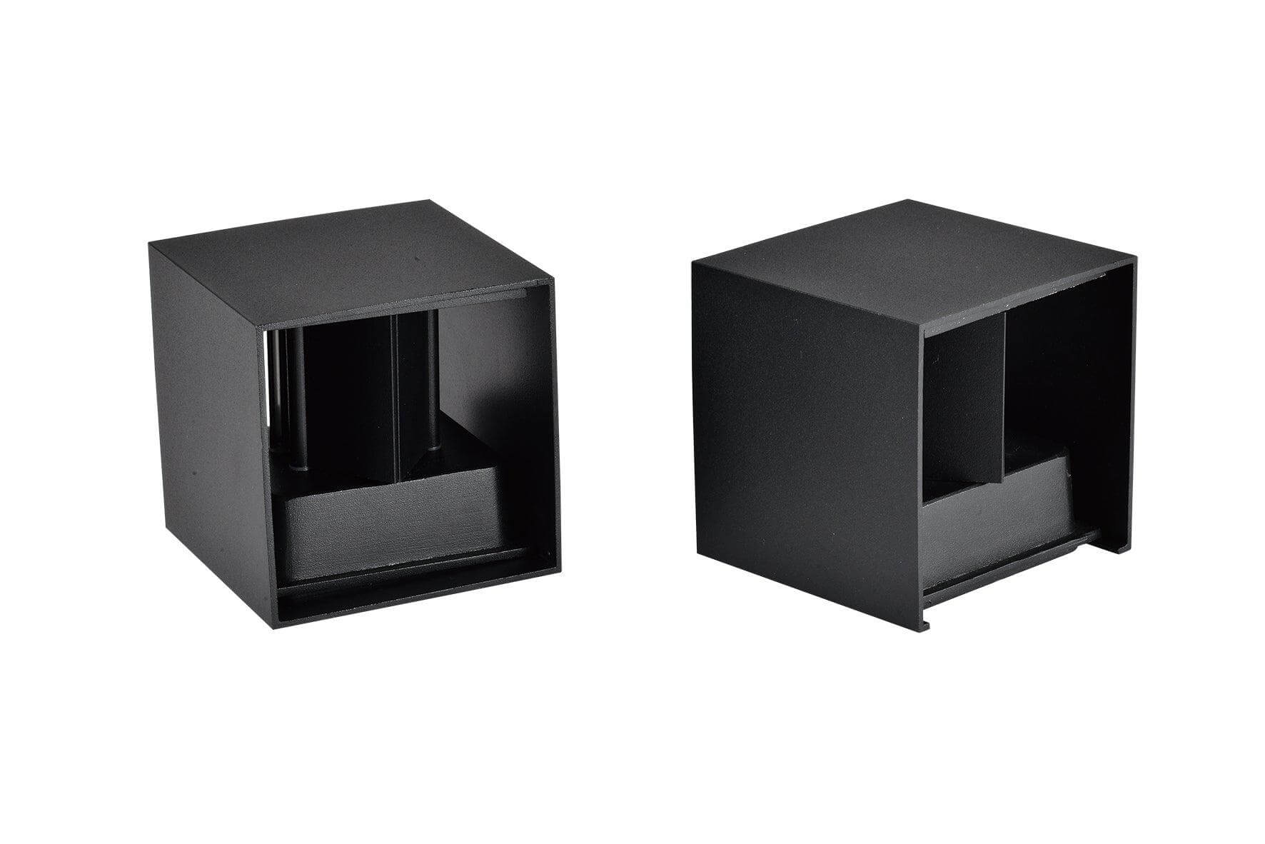 Aplique de Parede LED Cubo Cinza 6W 4000K 600lm IP54 - iLed7.com