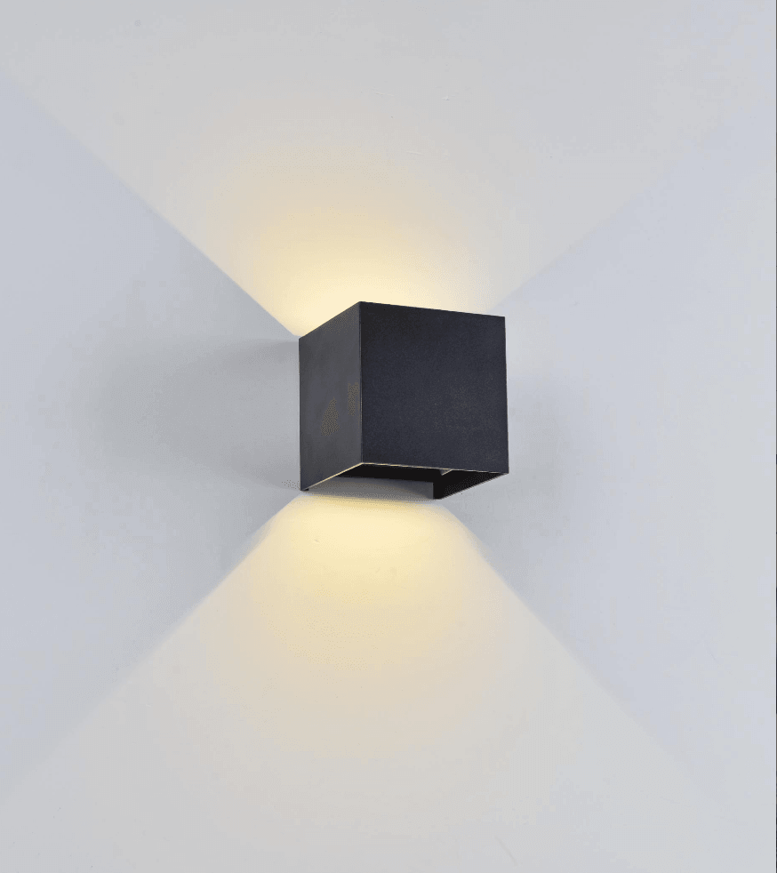 Aplique de Parede LED Cubo Cinza 6W 4000K 600lm IP54 - iLed7.com