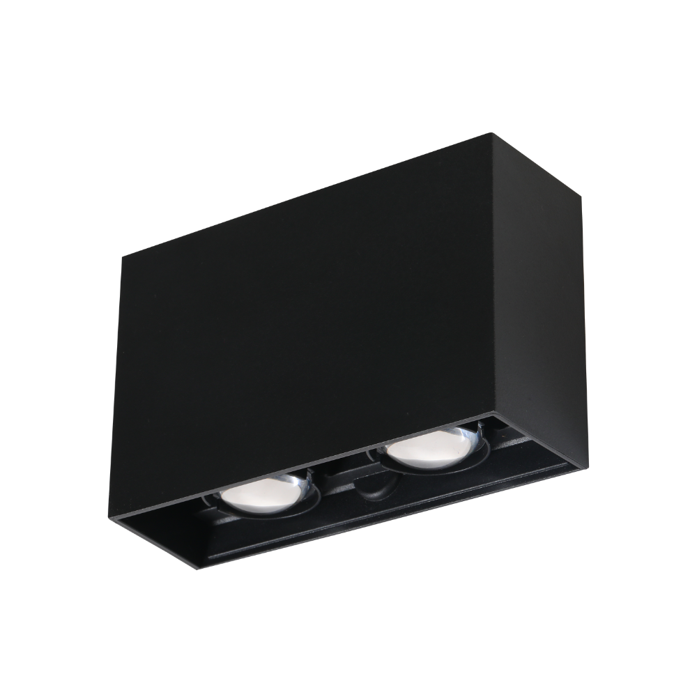 Aplique de Parede LED Retangular 4W 400LM 3000K Preto PVC IP65