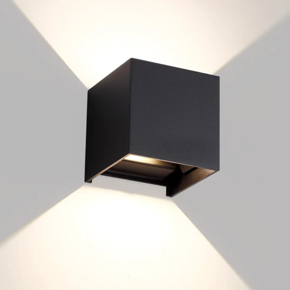 Aplique LED CUBO Preto /Cinza 6W 600LM CCT IP54 LED7