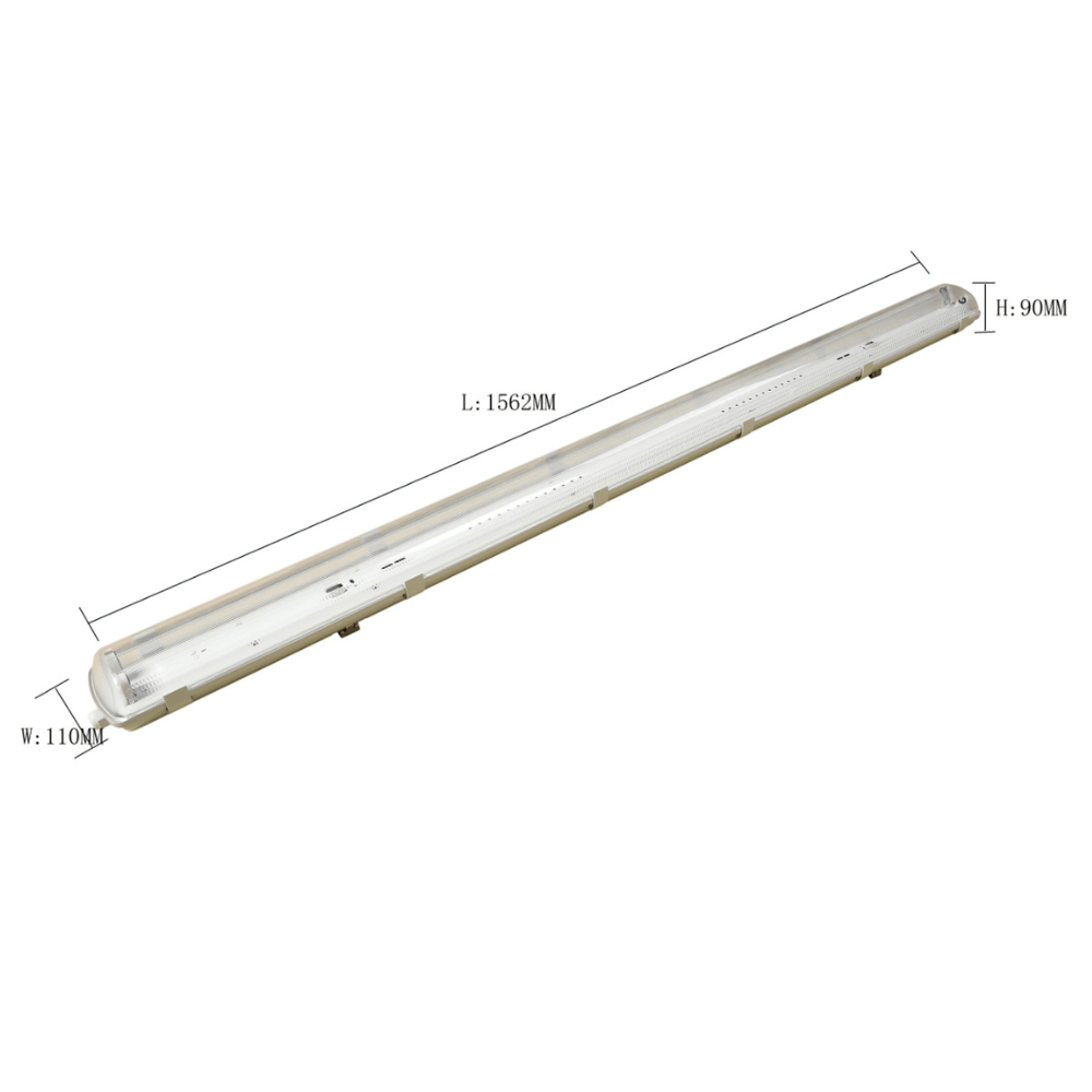 Armadura MS p/ 2 Tubos LED T8 1,5M de Ligação de 1 lado - iLed7.com