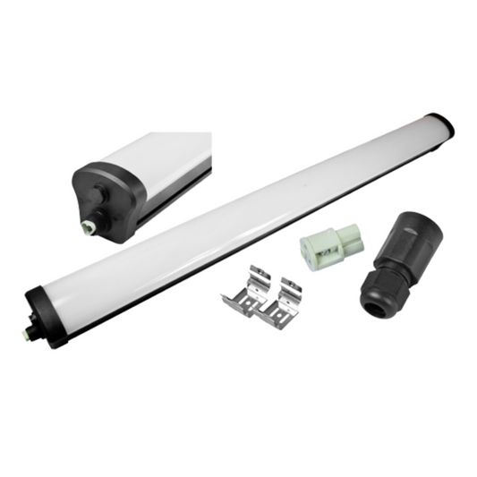 Armadura LED PE 50W 4300LM 1,5M IP65 Iluminária para Armazém