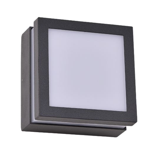 Aplique LED 2305 12W 1200LM 4000K 140*140*H85mm Cinza IP54 LED7