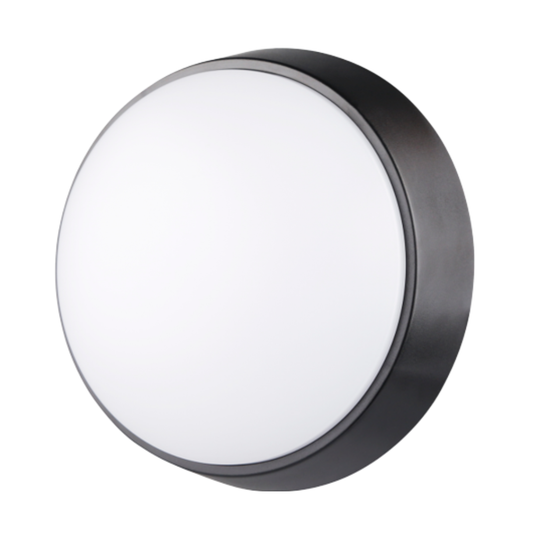 Aplique LED Redondo 14W 1100LM 4000K Aro Preto IP54 LED7