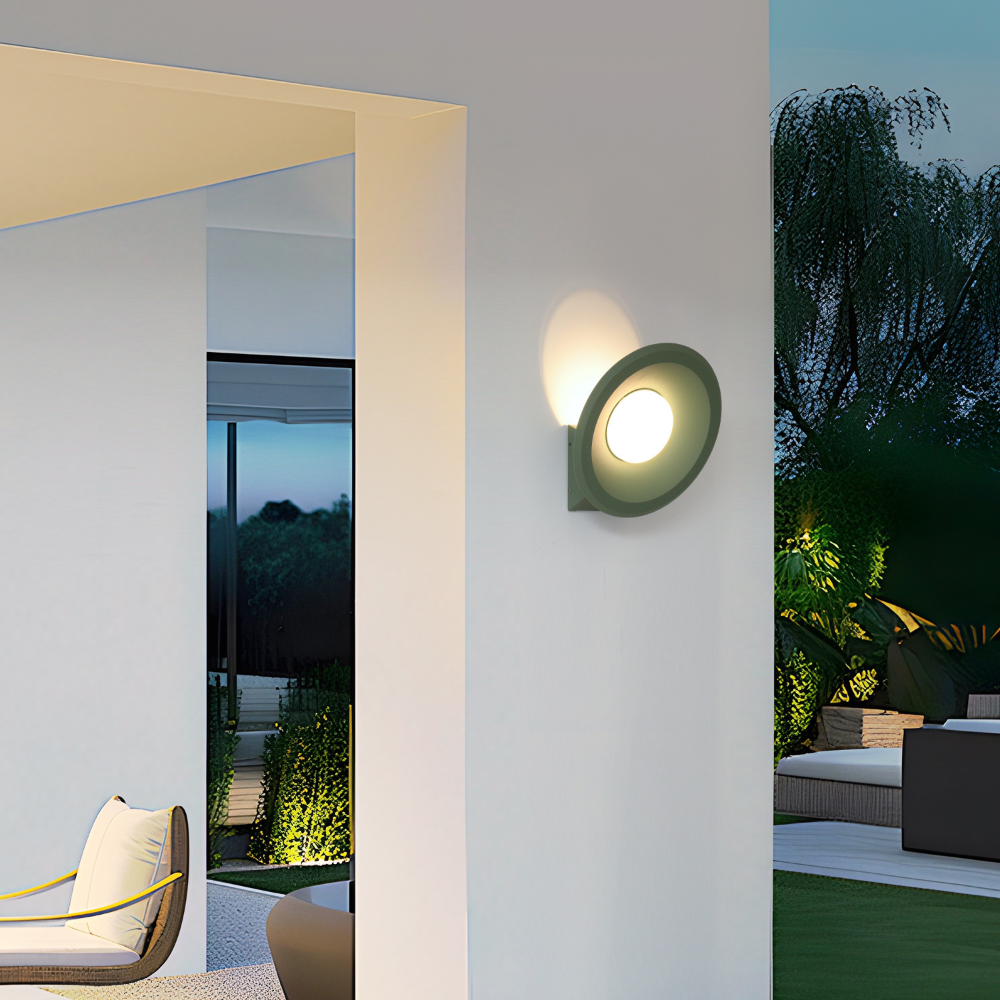 Aplique de Parede LED Redondo Verde 12W 1200LM 3500K IP20 LED7