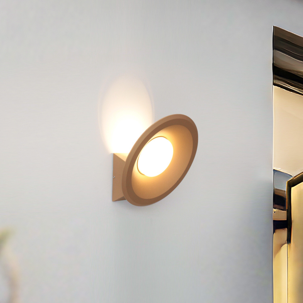 Aplique de Parede LED Redondo Laranja-Castanho 12W 1200LM 3500K IP20 LED7