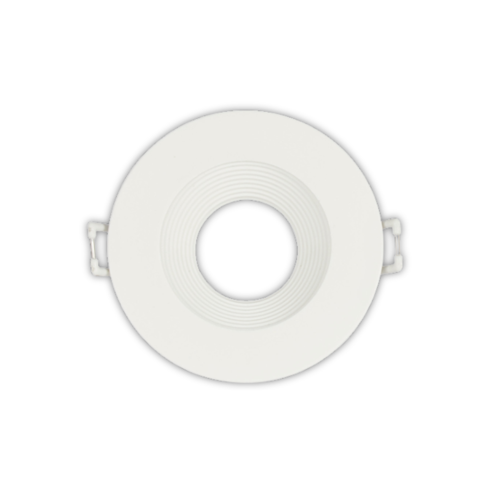Aro Redondo Downlight Branco Fixo para Lâmpadas GU10 em PVC
