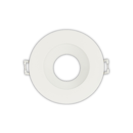 Aro Redondo Downlight Branco Fixo para Lâmpadas GU10 em PVC