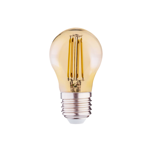 Lâmpada LED Filamento ESFÉRICA AMBAR B45 E27 6W 600LM 2200K 360º Ø60 * H108MM