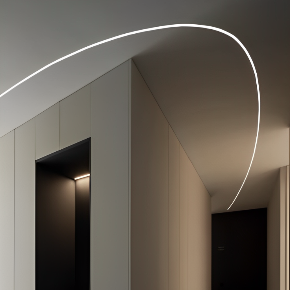 Perfil/ Calha de Alumínio Flexível com Difusor 2M P/ Embutir LED7
