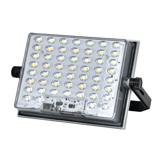 Projetor Solar C/ Luz de Emergência CCT+Azul/Vermelho C/ Carregamento USB IP20