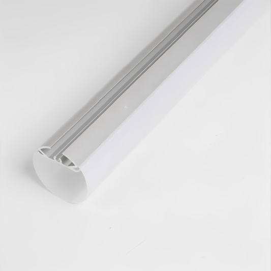 Calha Alumínio de Suspensão Redondo Para Fita LED Com Difusor 2 Metros