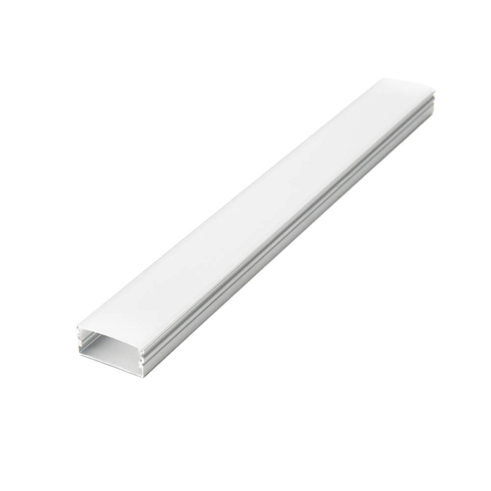 Calha de Alumínio Saliente Para 2 Fitas C/ Difusor 2 Metros LED7