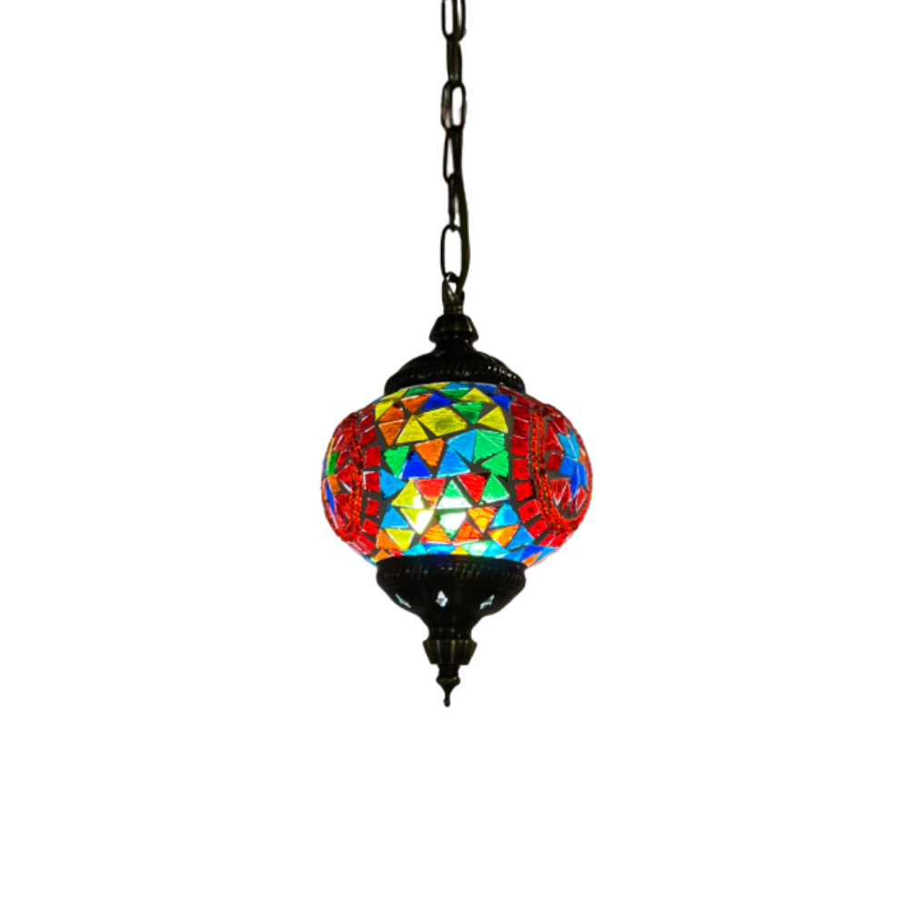 Candeeiro de Suspensão Mosaico Colorido Ø150mm P/ Lâmpada E14 IP20