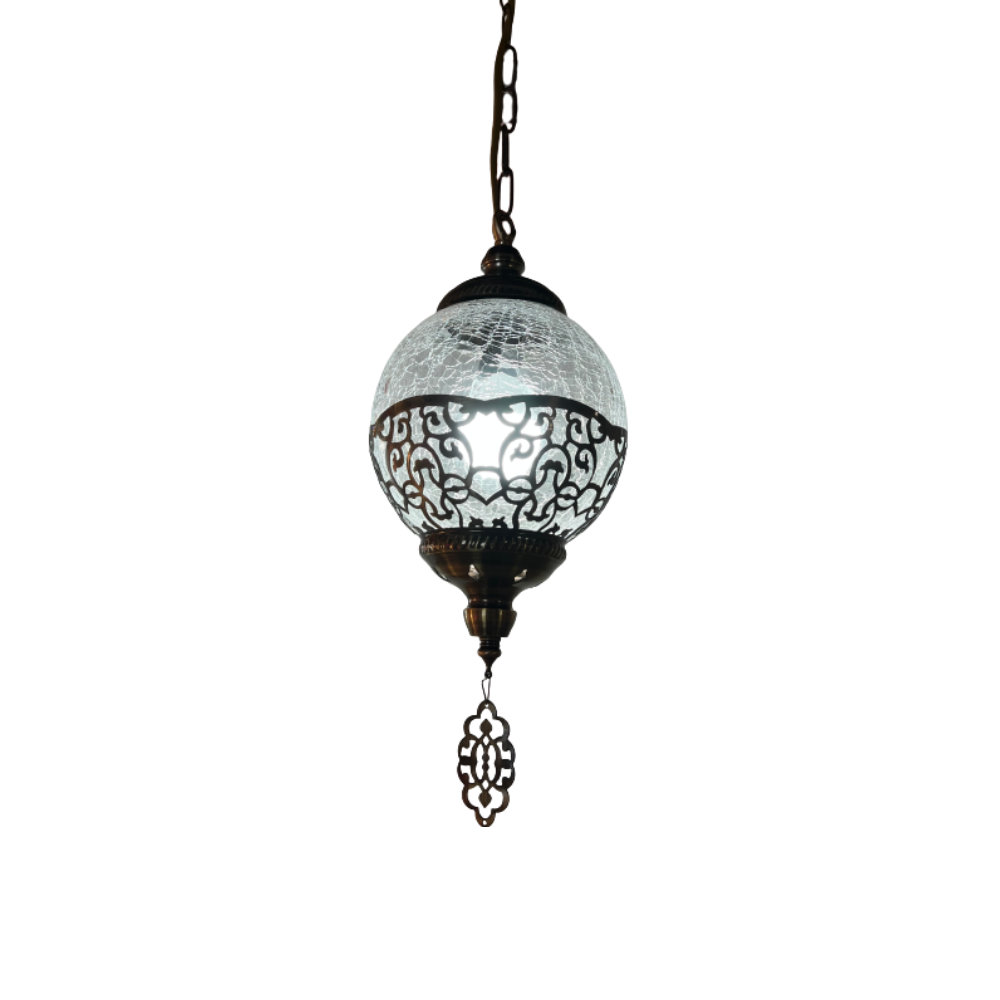 Candeeiro de Suspensão Mosaico Transparente Ø150mm P/ Lâmpada E14 IP20