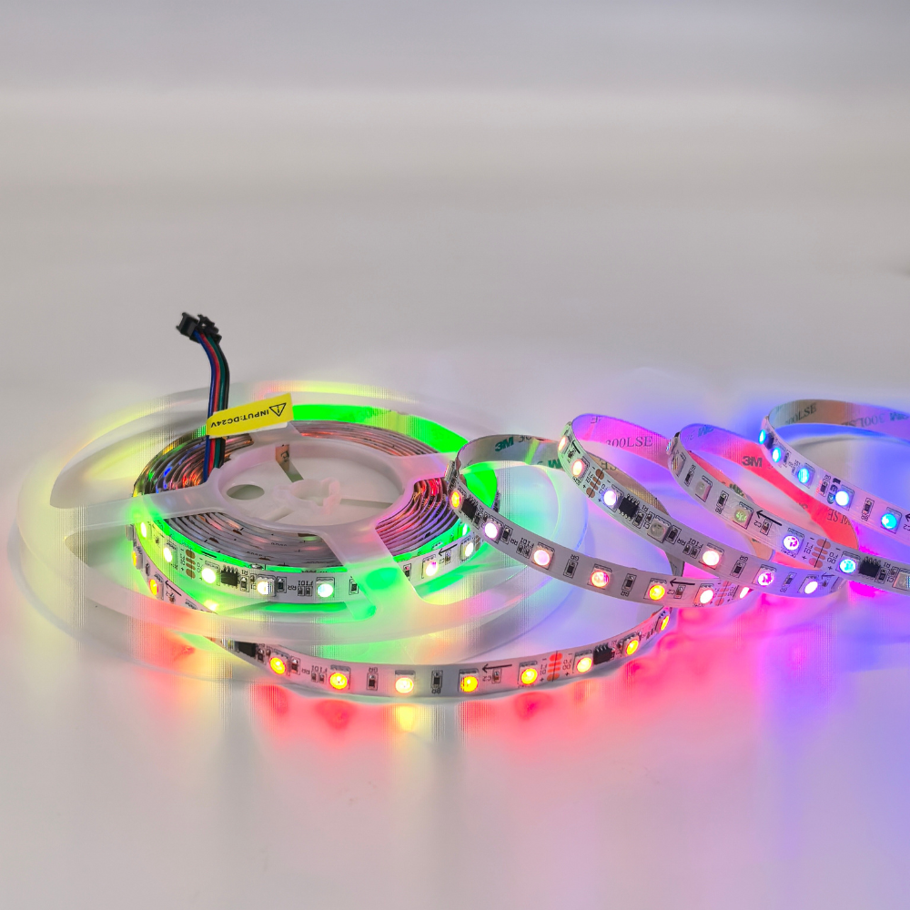 Fita LED 24V RGB FLASH 11W/M 1100LM/M 5M/ROLO CUT: 25CM