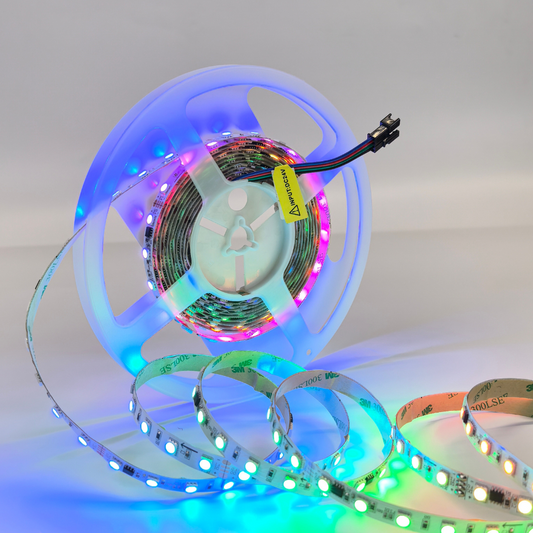 Fita LED 24V RGB FLASH 11W/M 1100LM/M 5M/ROLO CUT: 25CM