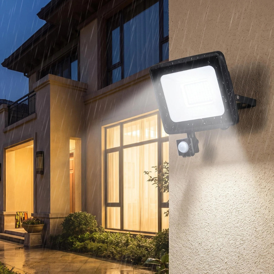 Projetor Exterior FL7 Preto c/ Sensor 30W 2700lm IP65 LED7
