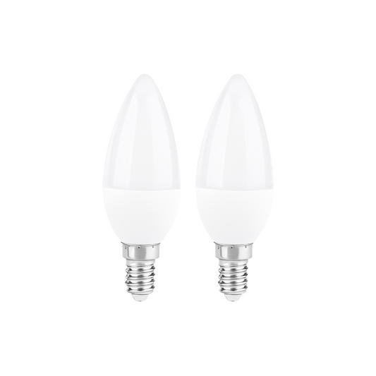 KIT DE 2 LÂMPADAS LED C30 E14 6W 470LM 3000K/4000K - iLed7.com