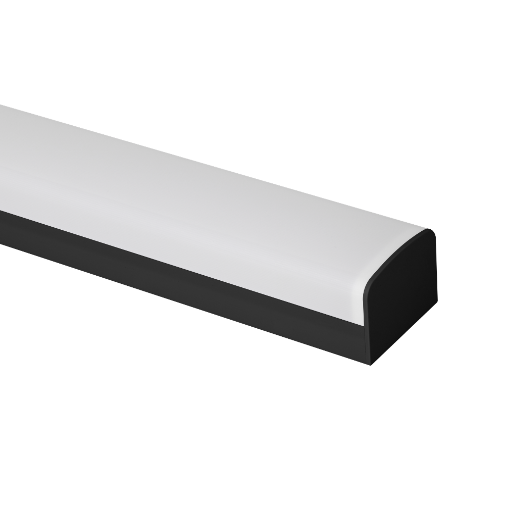 RÉGUA LED PARA ESCRITÓRIO SEM CABO DE SUSP. PRETA 60W 6600LM CCT 1,20M IP20