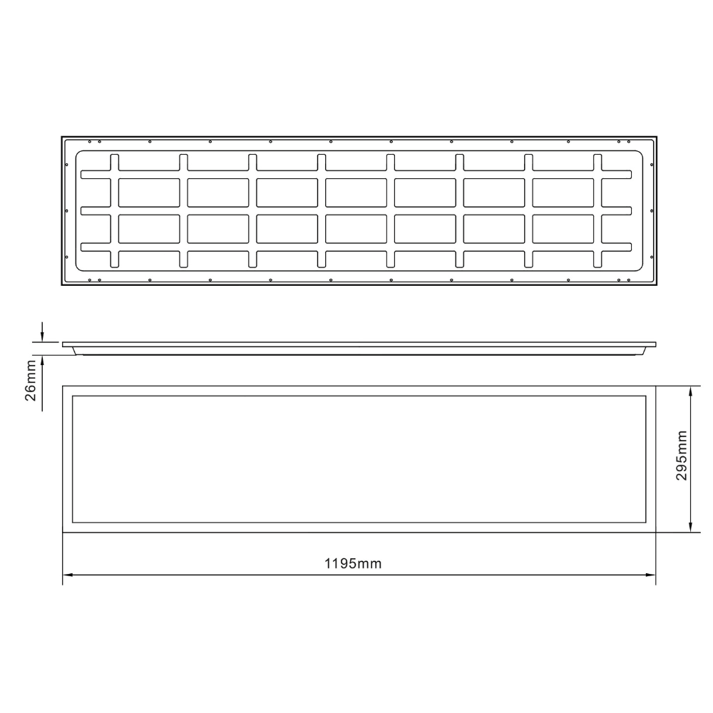 Painel LED 30x120cm 48W 4300lm IP20 - iLed7.com