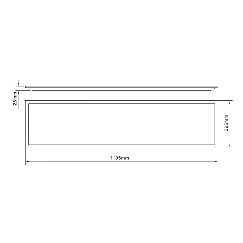 Painel LED ENCASTRAR 30x120cm 48W 4300lm IP20 Driver LiFud LED7