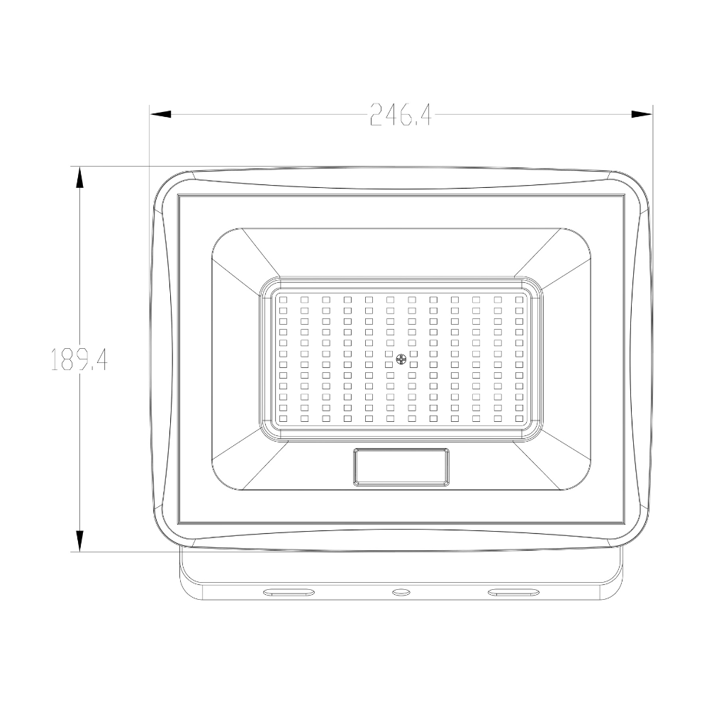 Projetor Exterior FL7 Preto 100W 9000lm IP65 LED7