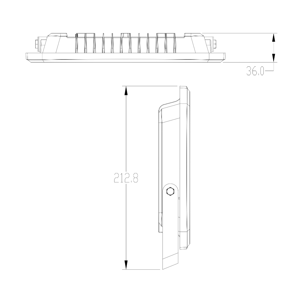 Projetor Exterior FL7 Preto 100W 9000lm IP65 LED7