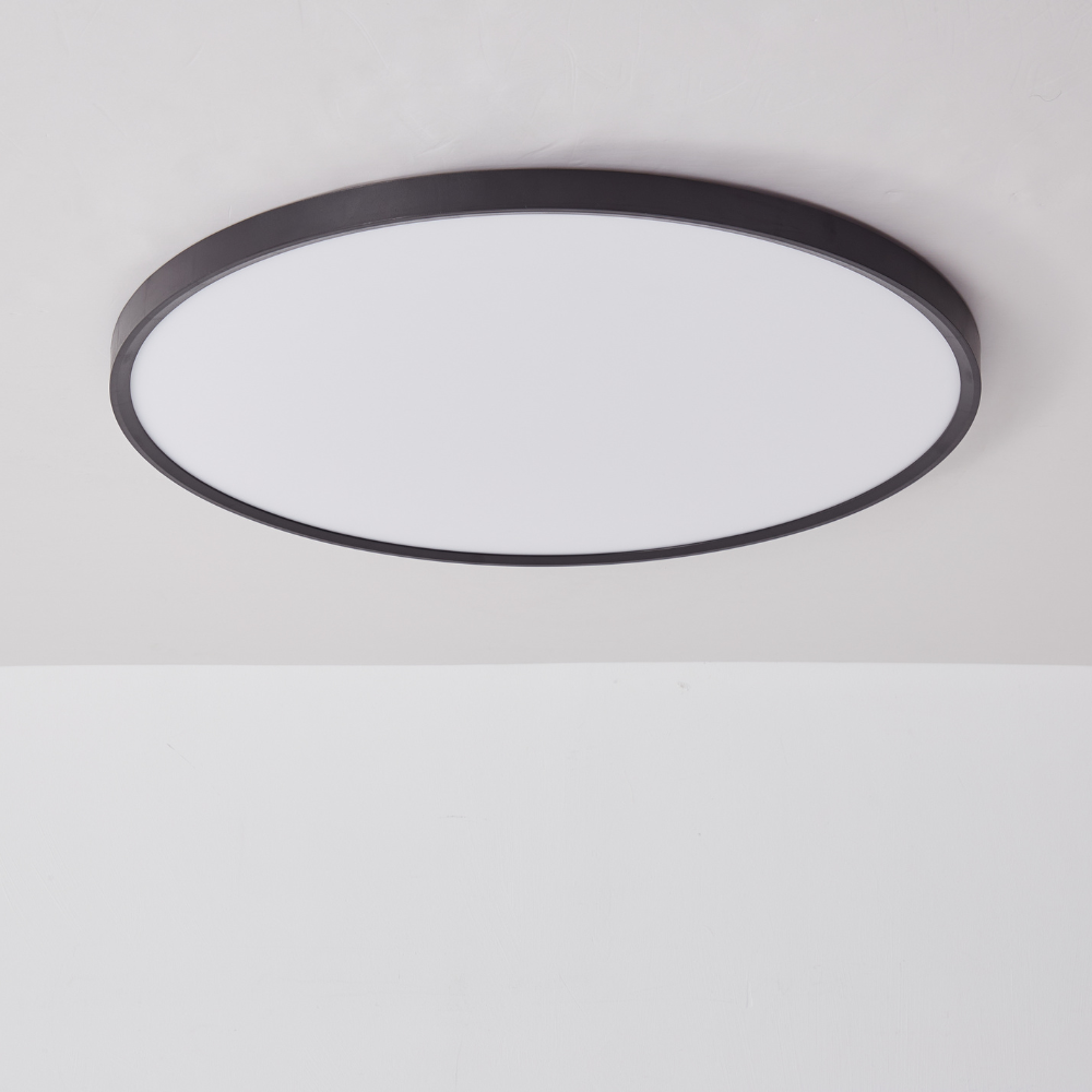 Plafon Slim Preto 24W 2400LM CCT Ø300mm IP44 LED7
