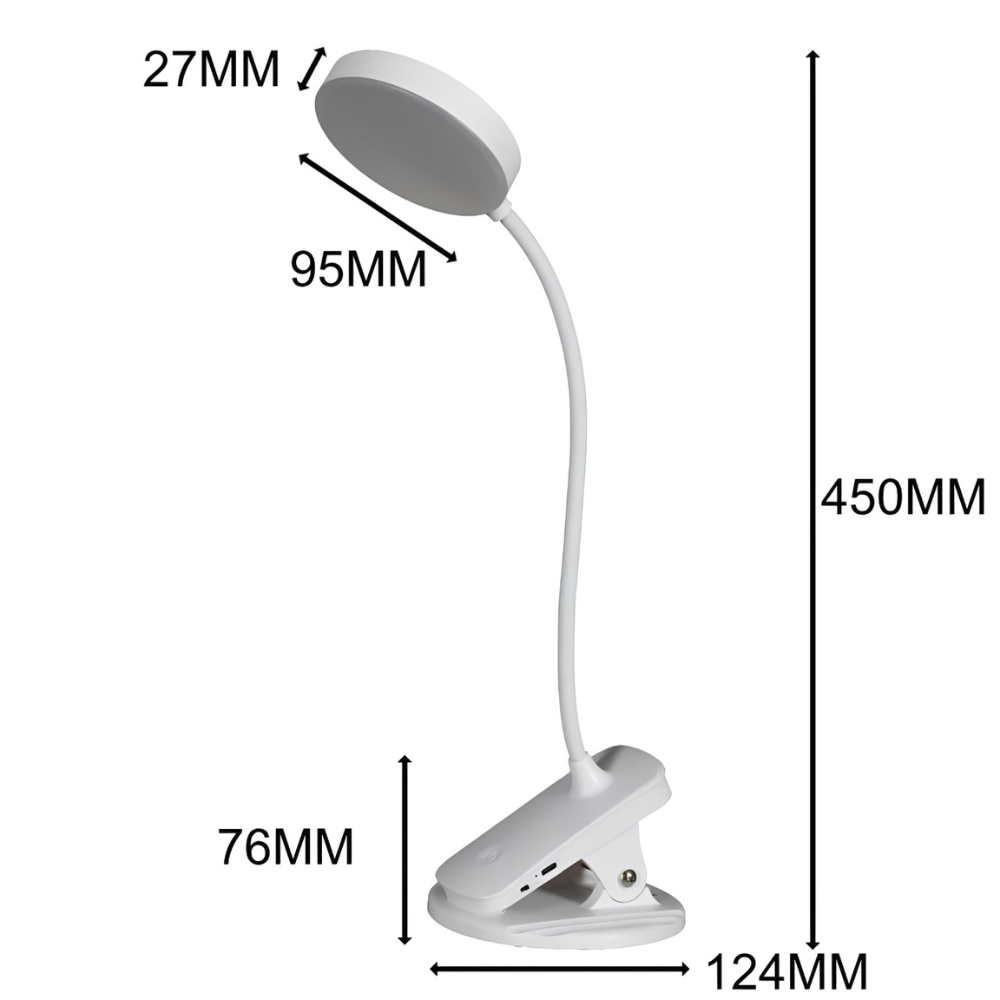 Candeeiro de Secretária LED Branco CCT DIM 1-10W 100-1000lm USB LED7