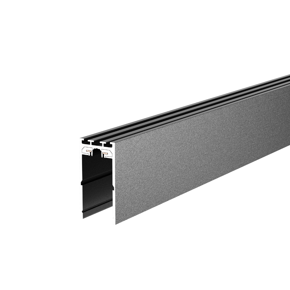 Calha V23 Sistema Magnética Preta Saliente 1M/2M - iLed7.com