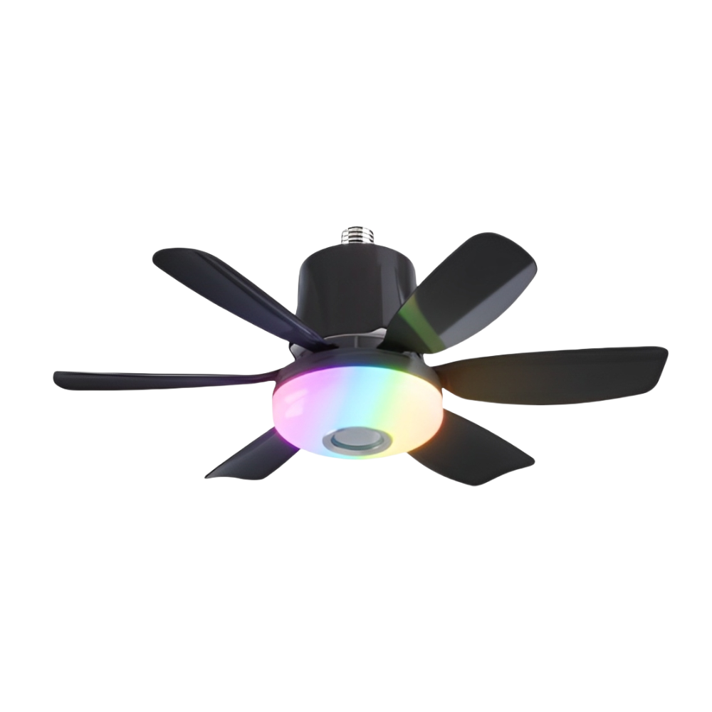 Ventilador LED C/ Bluetooth 32W CCT + RGB  C/ Comando 2800LM IP20