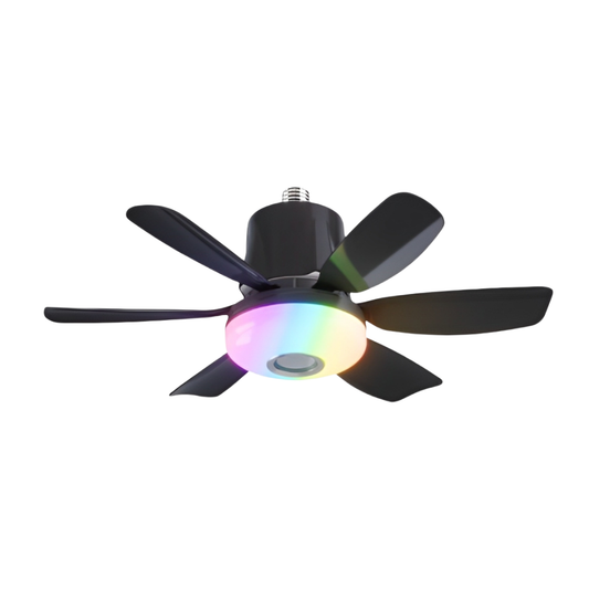 Ventilador LED C/ Bluetooth 32W CCT + RGB  C/ Comando 2800LM IP20