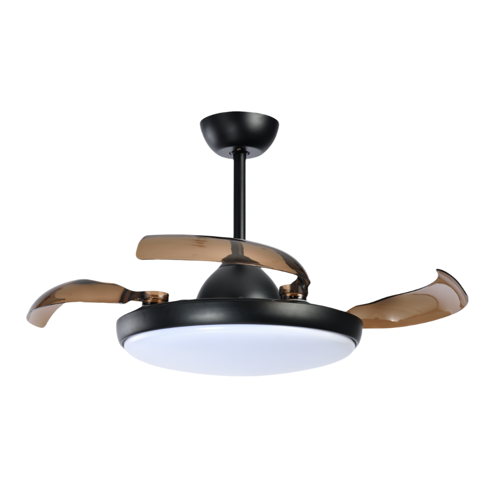 Ventilador LED Redondo Branco/Preto 35W CCT C/ Comando Ø1067mm IP20