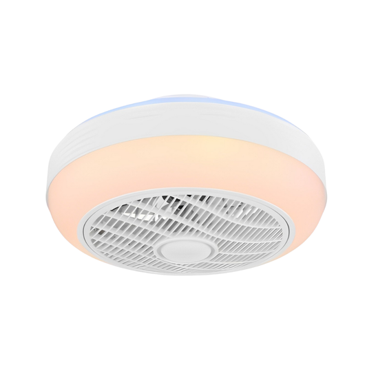 Ventilador LED Redondo 30W CCT+Azul C/ Comando Ø460mm IP20