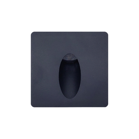 Balizador Quadrado LED Preto Para Escada CCT 3W 300LM 85mm IP65