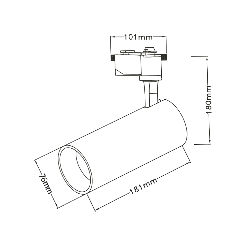 Projetor de Calha LED Monofásico 30W Branco 3000LM