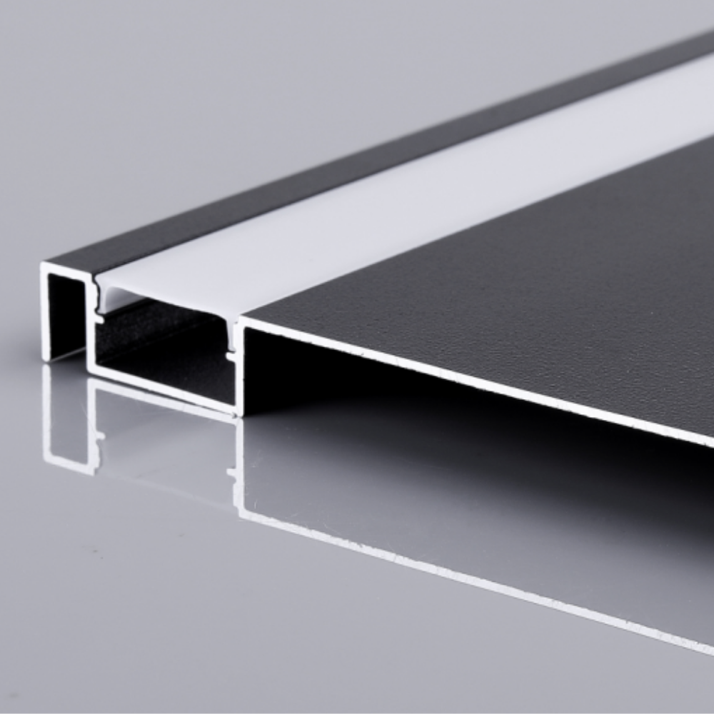 Perfil de Alumínio Retangular Fino c/ Tampa T100 2Metros p/ Fita LED - iLed7.com